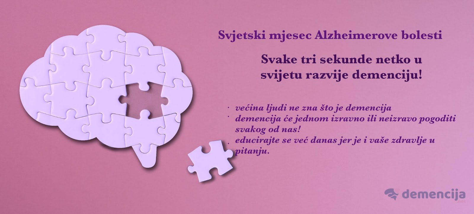 Rujan je mjesec borbe protiv Alzheimerove bolesti - niste sami!